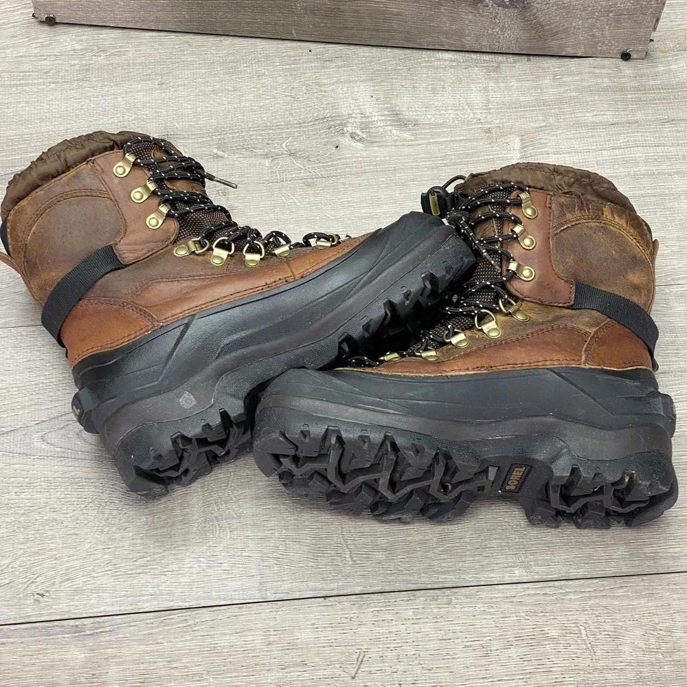 Sorel Boots Mens Size 7 Brown Leather Insulated Waterproof Winter Snow Hiking‎